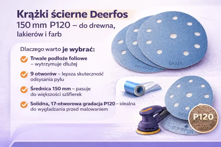 Krążki ścierne Deerfos P120 do drewna.jpg